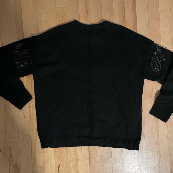 Express Rhinestone Fringe Sweater - Picture 2 of 3